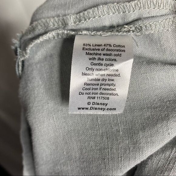 Junk Food Disney Target Mickey Mouse Gray Linen Blend Shorts Romper - Picture 8 of 9
